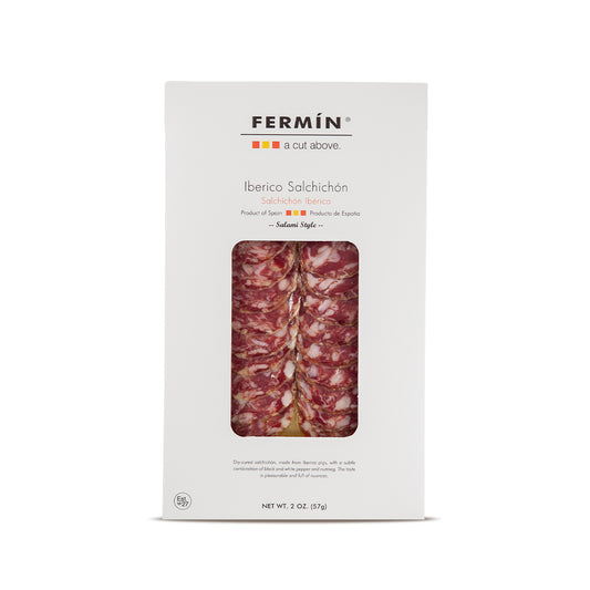 Salchichón de Cebo 50% Ibérico Loncheado | 50% Ibérico Sliced  Dry Cured Sausage Grain-fed